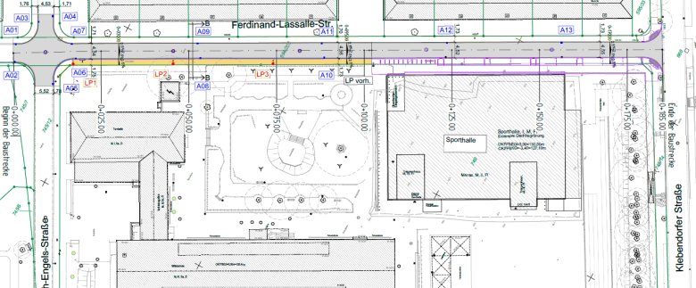 Verkehrszeichenplan Sanierung der Ferdinand-Lassalle-Straße