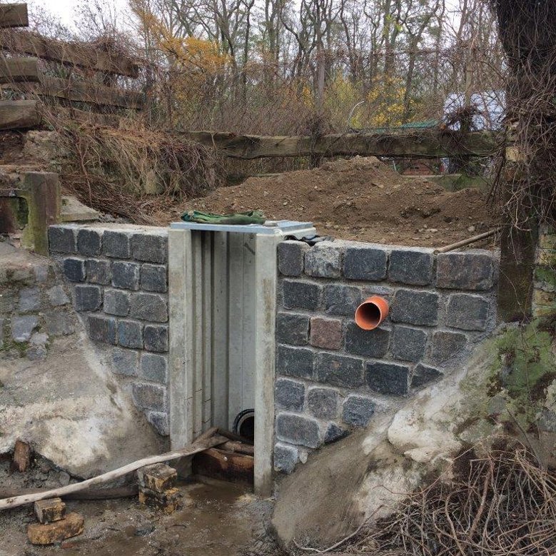 Neuer Überlauf Seegeritzer Dorfteich